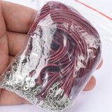 1.5mm 45cm Lobster Clasp Wax Cord Black Leather Rope Jewelry DIY Chain