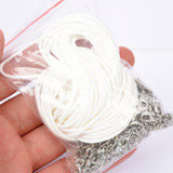 1.5mm 45cm Lobster Clasp Wax Cord Black Leather Rope Jewelry DIY Chain