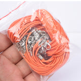 1.5mm 45cm Lobster Clasp Wax Cord Black Leather Rope Jewelry DIY Chain