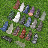 1.9 inch Natural quartz wolf carving
