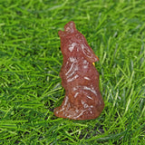 1.9 inch Natural quartz wolf carving
