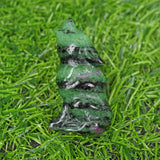 1.9 inch Natural quartz wolf carving