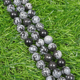 【Loose beads--Snowflake Obsidian】
