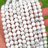 【Loose beads--White Howlite】