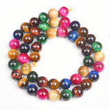 【Loose beads--Aura Rainbow mixed Tiger Eye】-7 color