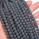 【Loose beads--Matte Black Agate】