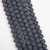 【Loose beads--Matte Black Agate】