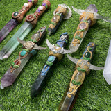 handmade nature quartz point wands