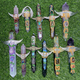 handmade nature quartz point wands