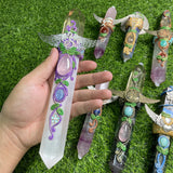 handmade nature quartz point wands