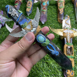 handmade nature quartz point wands