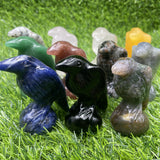 2.4 inch raven carving