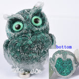【Orgenite chips owl】Popular customers customize natural crystal ships material owls