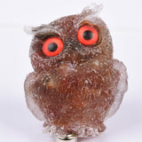 【Orgenite chips owl】Popular customers customize natural crystal ships material owls