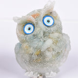 【Orgenite chips owl】Popular customers customize natural crystal ships material owls