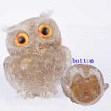 【Orgenite chips owl】Popular customers customize natural crystal ships material owls
