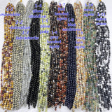 【6mm beads strands】 for jewelry making natural quartz gemstones(41 kinds,$3 each)
