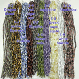 【6mm beads strands】 for jewelry making natural quartz gemstones(41 kinds,$3 each)