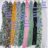 【6mm beads strands】 for jewelry making natural quartz gemstones(41 kinds,$3 each)