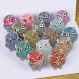 【Orgenite chips owl】Popular customers customize natural crystal ships material owls