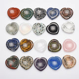 【Worry Stone - heart shape】 Thumb Healing Crystals Palm Stone Used for Relaxation Anxiety Relief