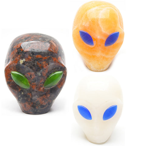 Alien Head Carvings