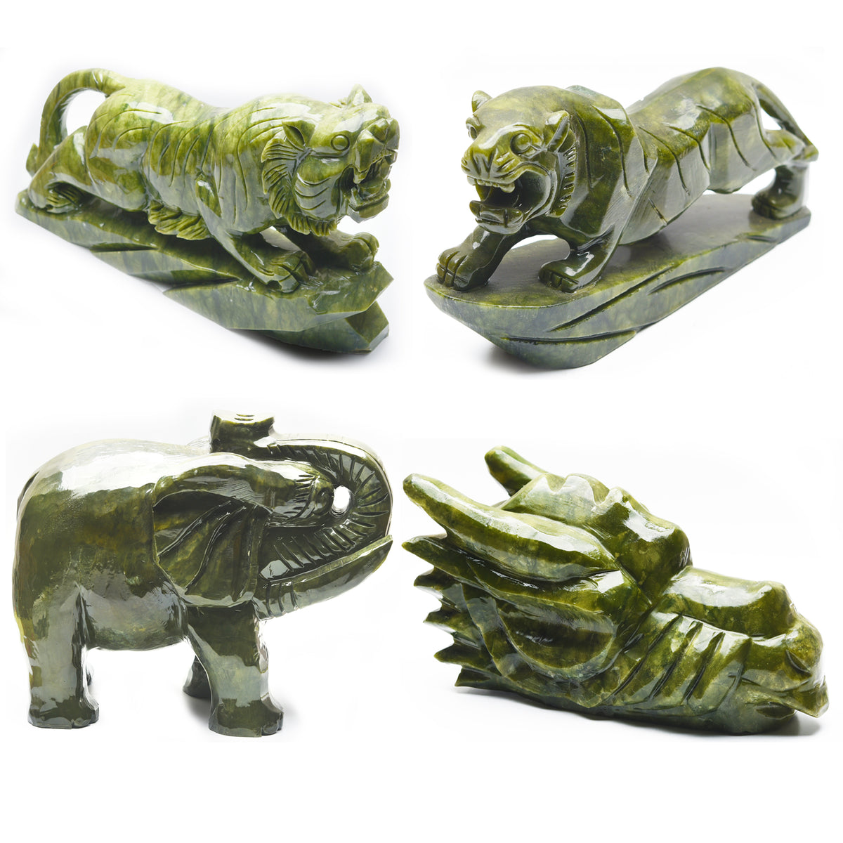 Large green jade animal carvings【large size】