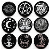 Obsidian Round Plate【36 designs gold&silver&pink】