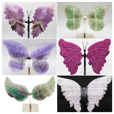 Crystal Wing Carvings【Butterfly Angel Bat 】