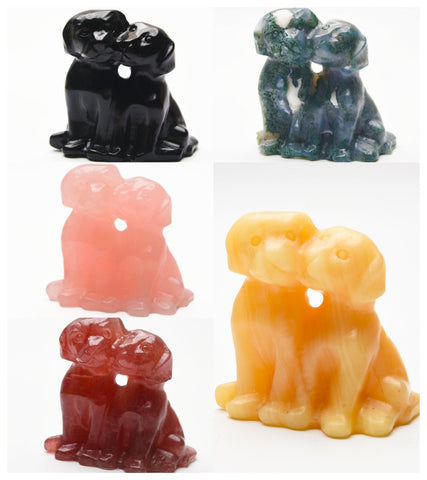 Crystal pet dog carvings【5kinds Cute】