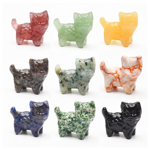 Crystal Cat Carvings【small size cute】