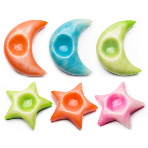 luminous moon star carvings【Can be used as sphere holder】