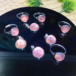 925silver Starlight rose quartz rings pendants