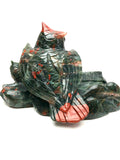 African bloodstone owl carving