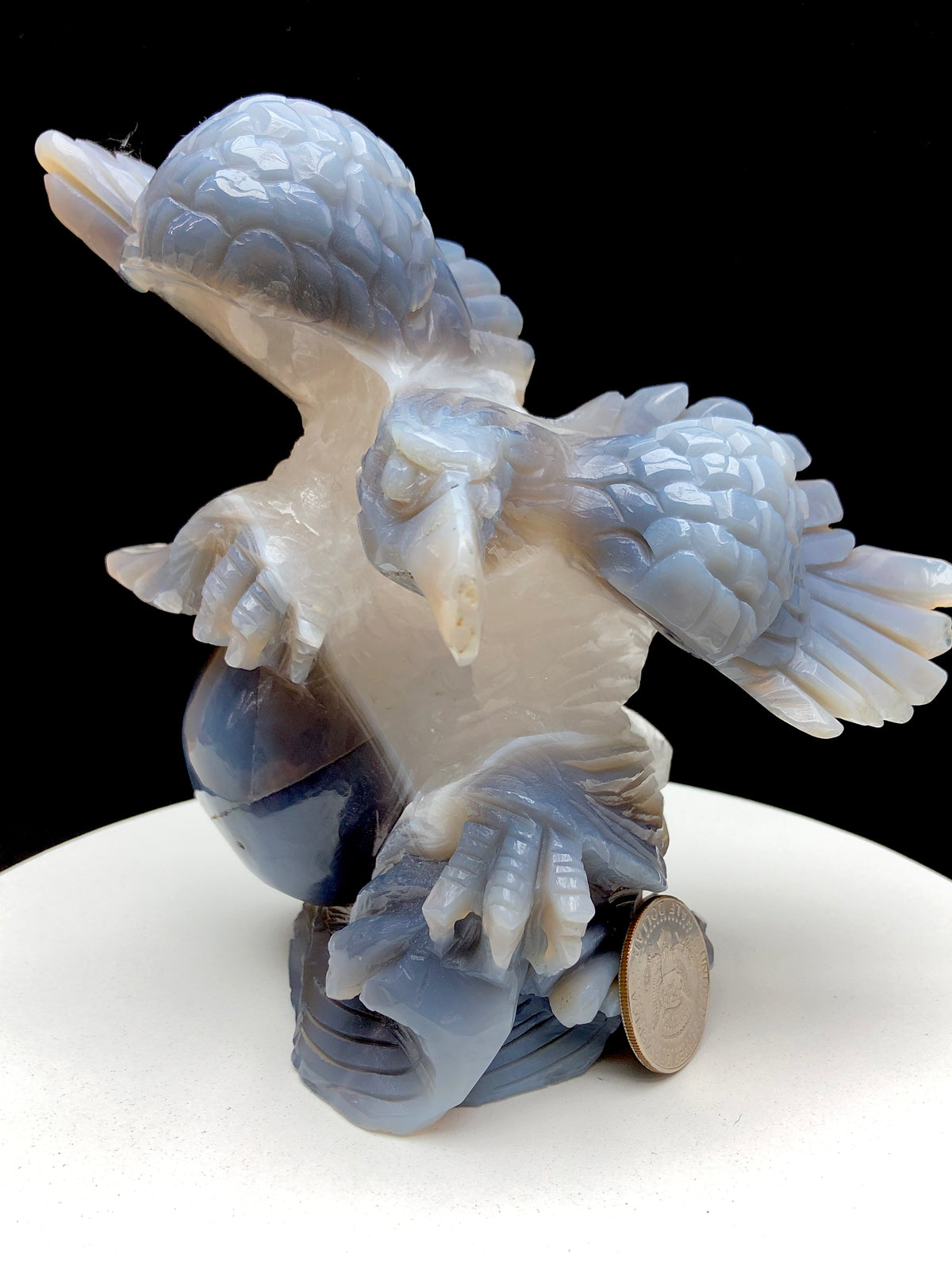 agate eagle carving