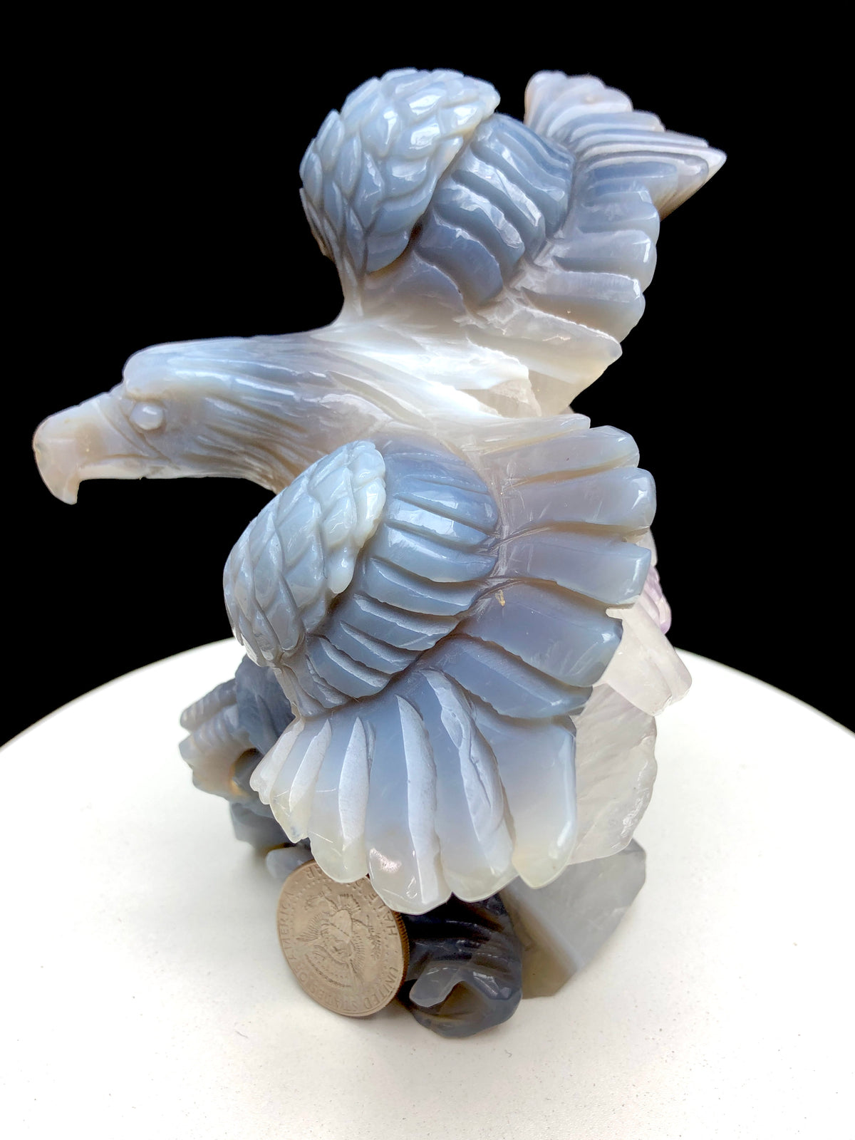 agate eagle carving