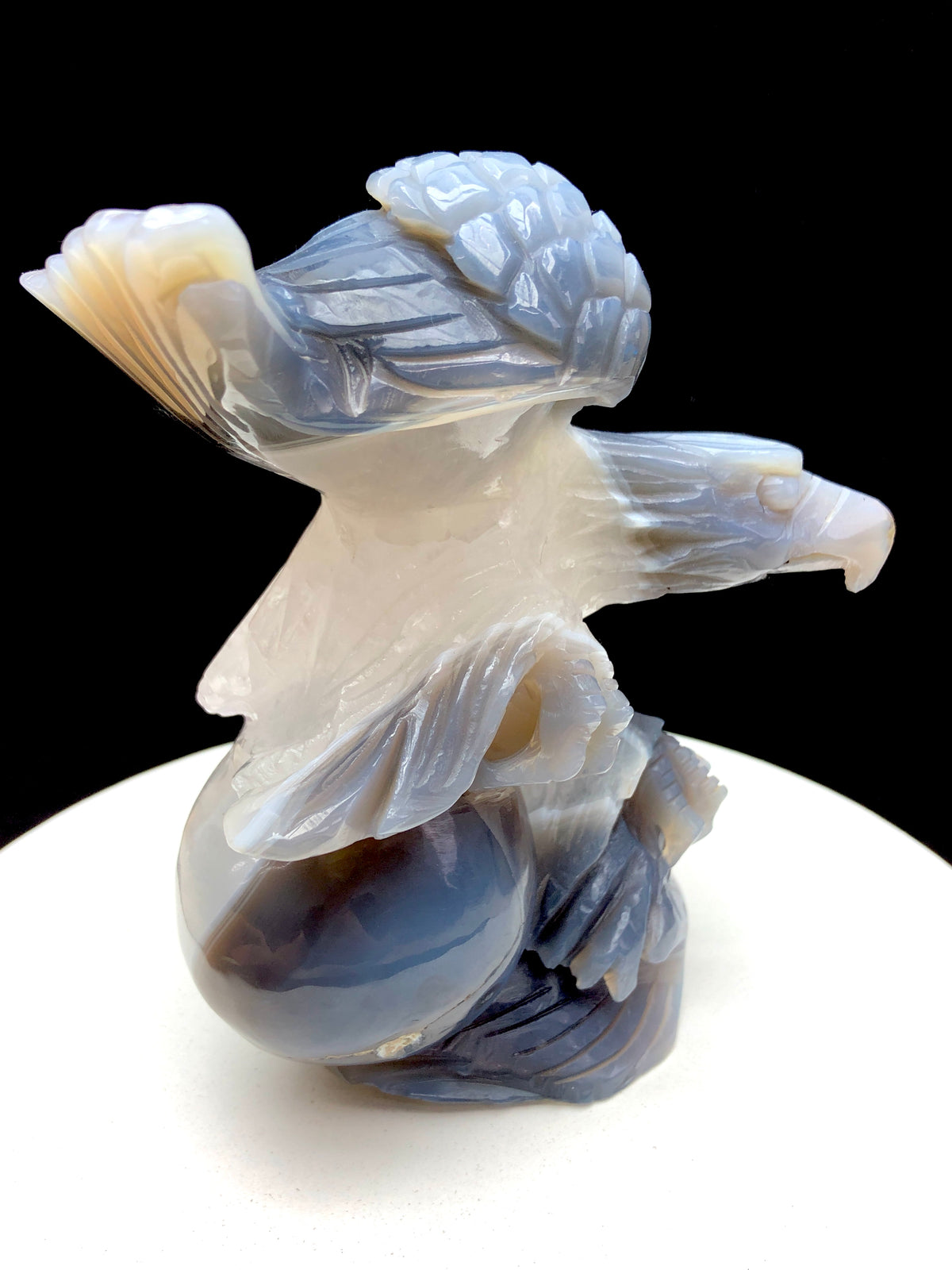 agate eagle carving