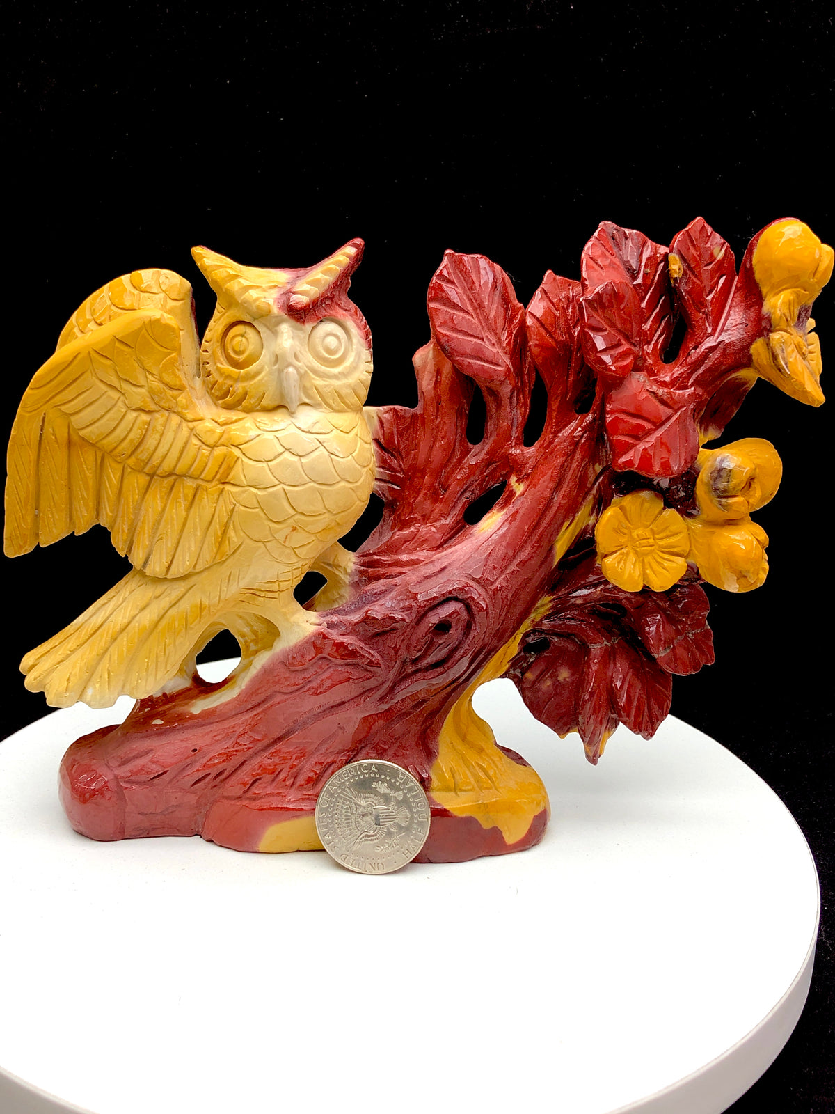 mookaite owl carving
