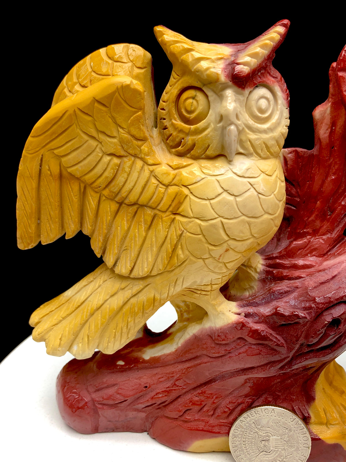 mookaite owl carving