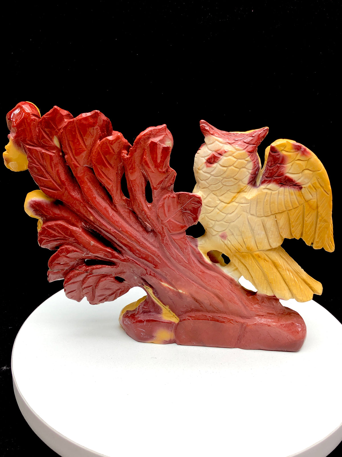 mookaite owl carving