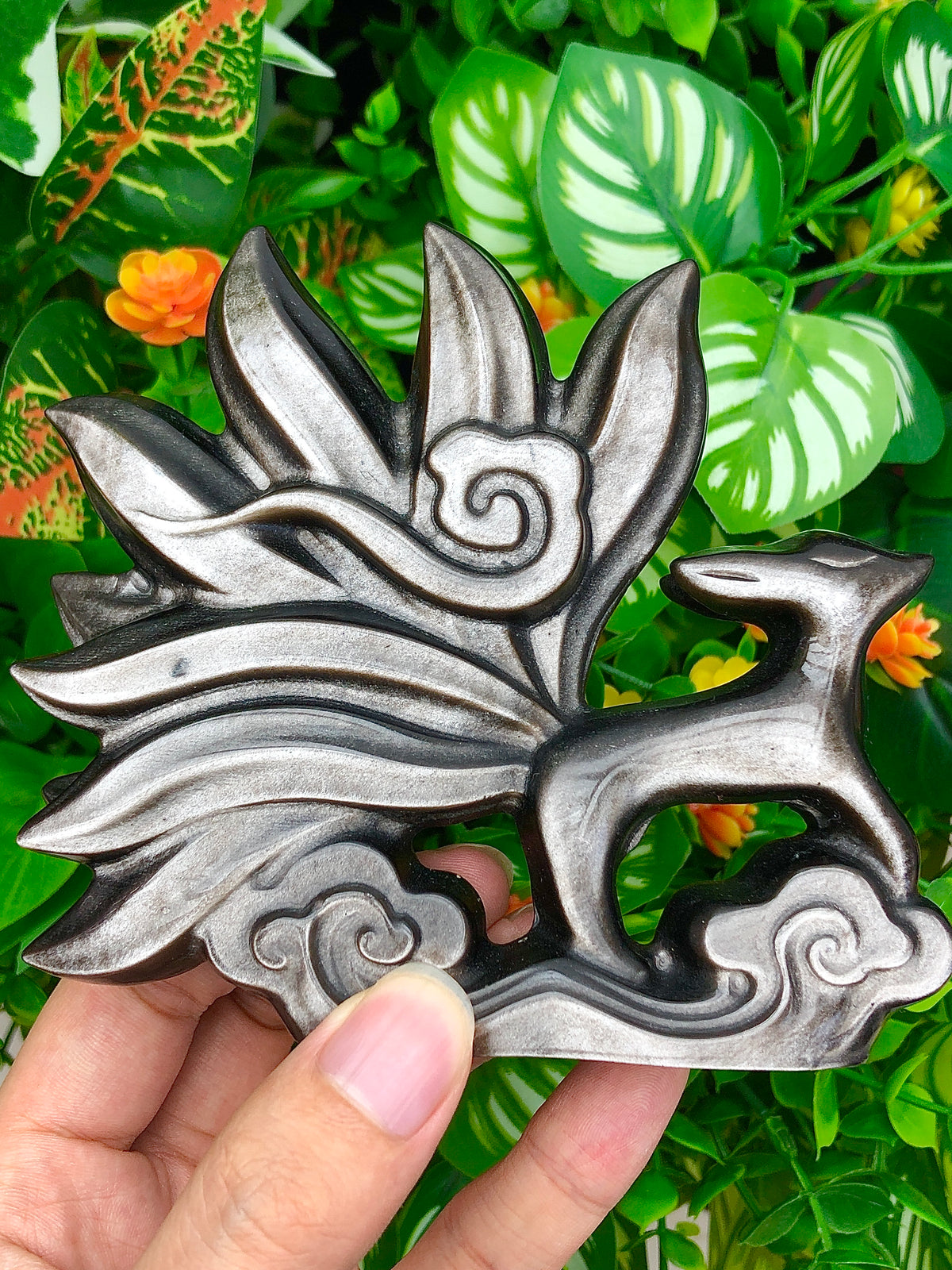 silver obsidian 9 tails fox