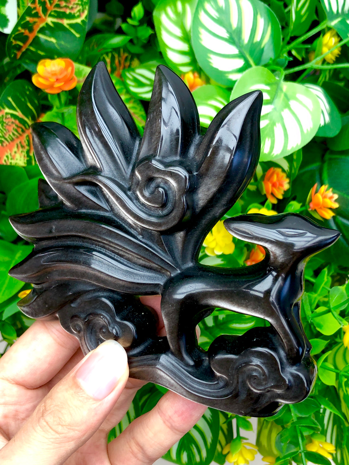 silver obsidian 9 tails fox