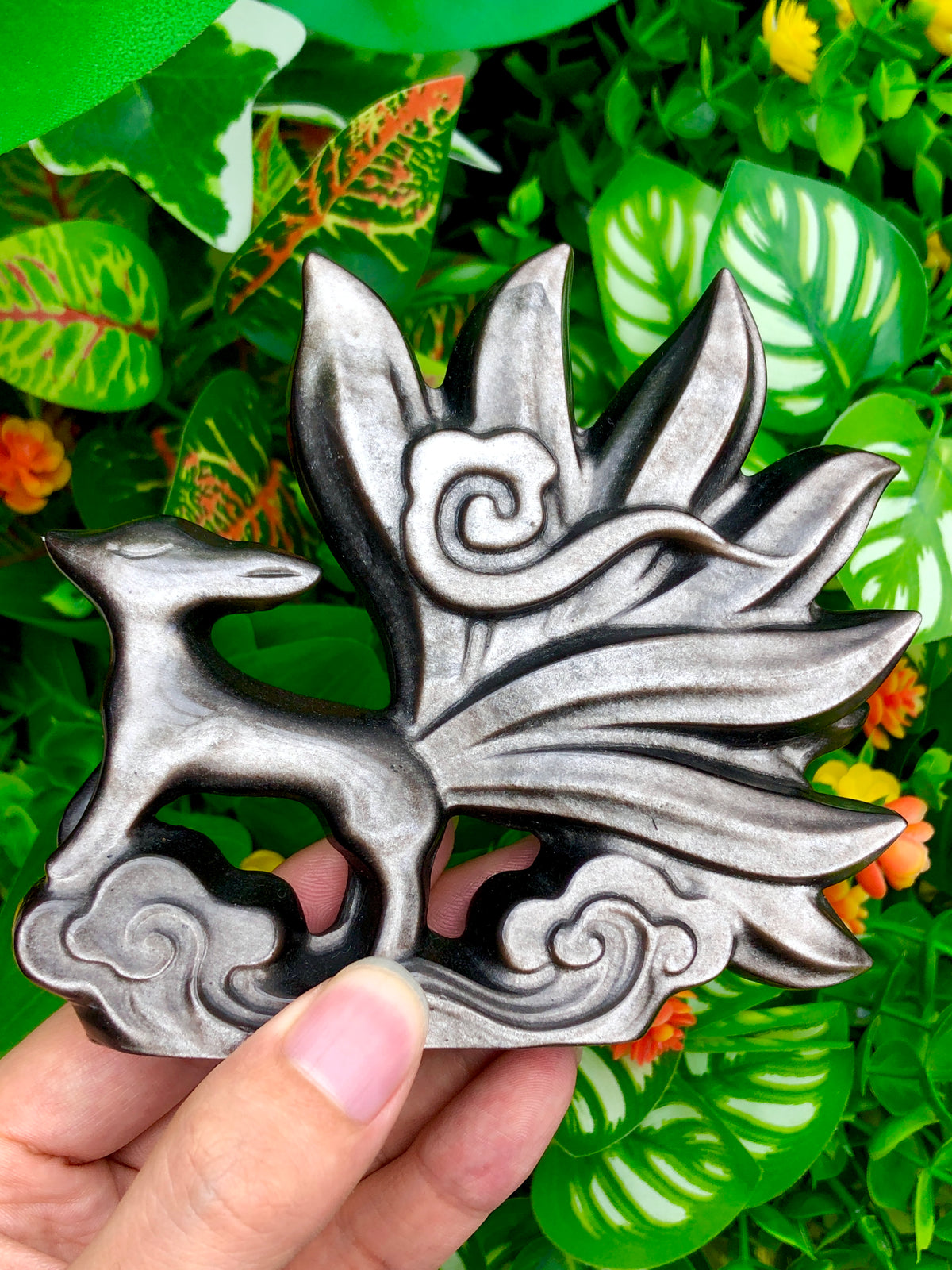 silver obsidian 9 tails fox