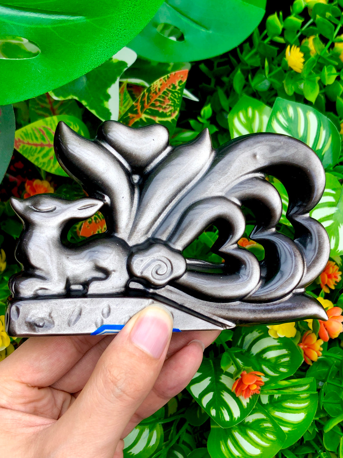 silver obsidian 9 tails fox