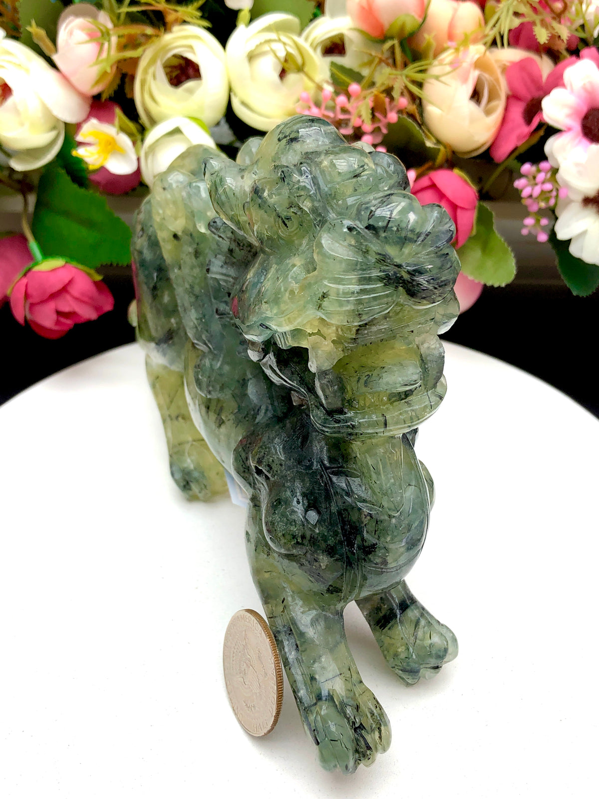 prehnite pixiu carving
