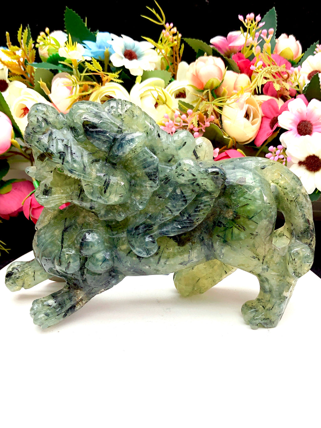 prehnite pixiu carving