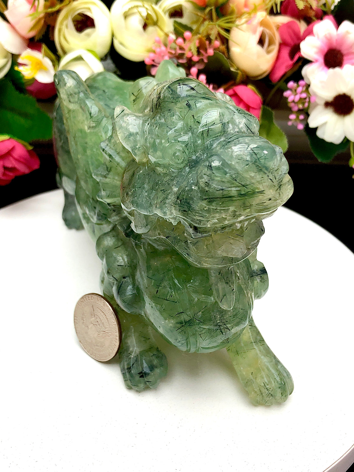 prehnite pixiu carving