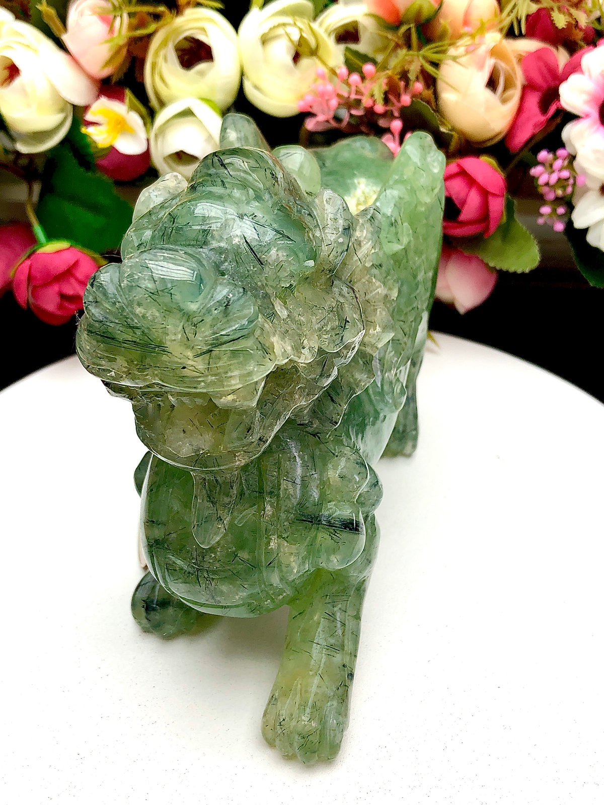 prehnite pixiu carving