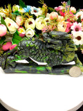 green opal qilin carving