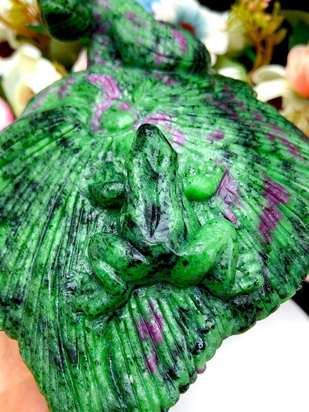 ruby zoisite snake with frog